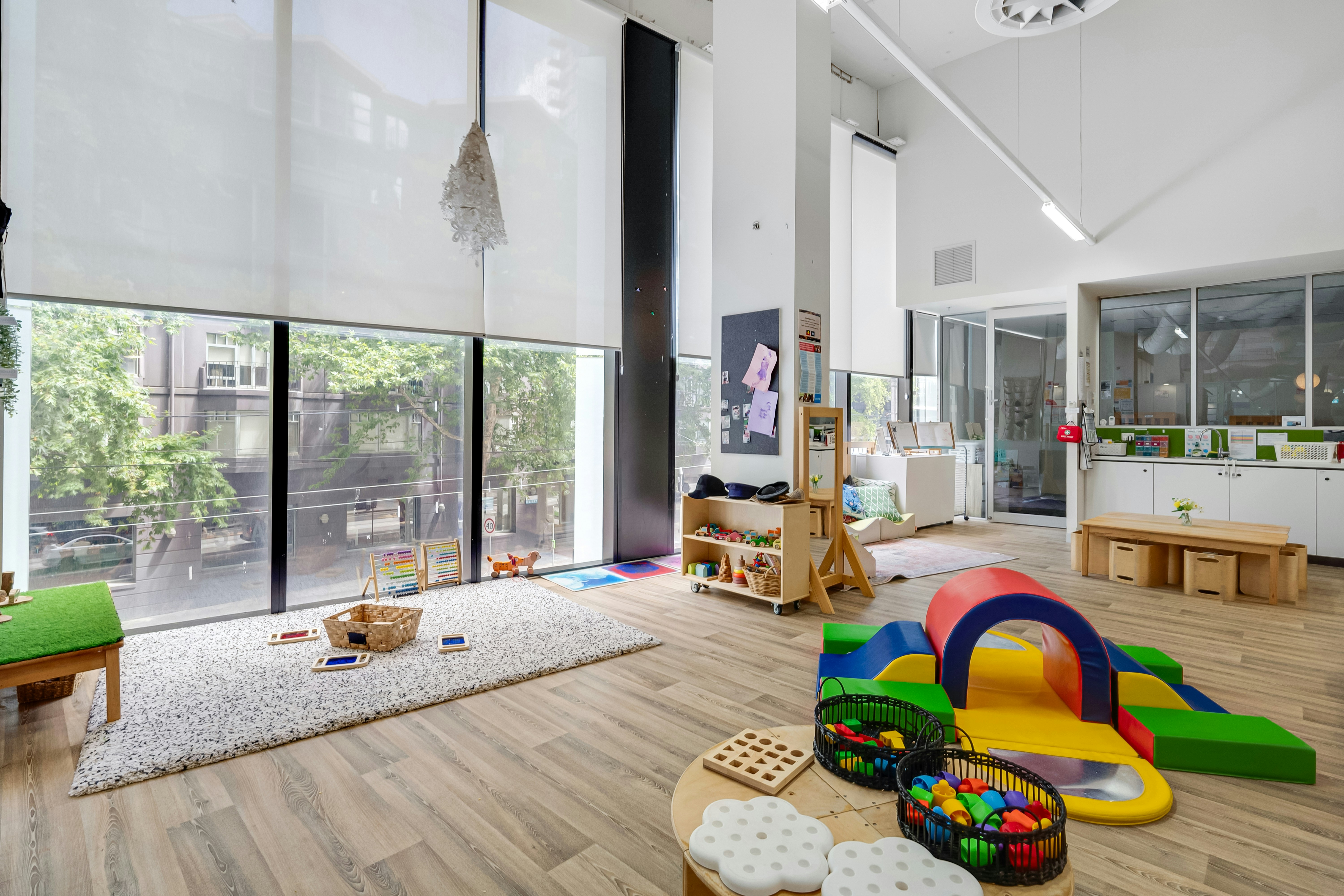 Beautiful modern classroom environment at Bloom Childcare
