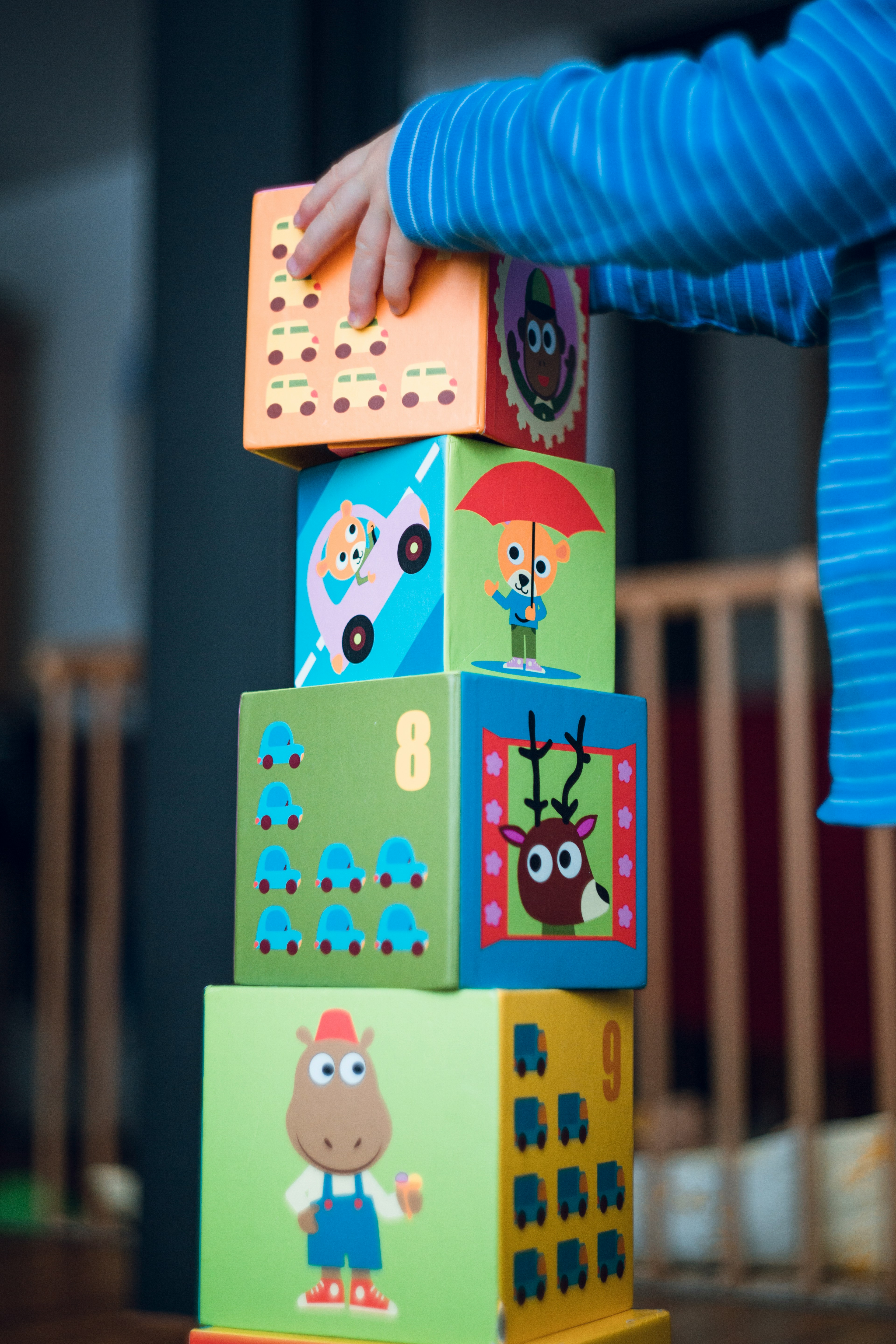 Colourful play blocks